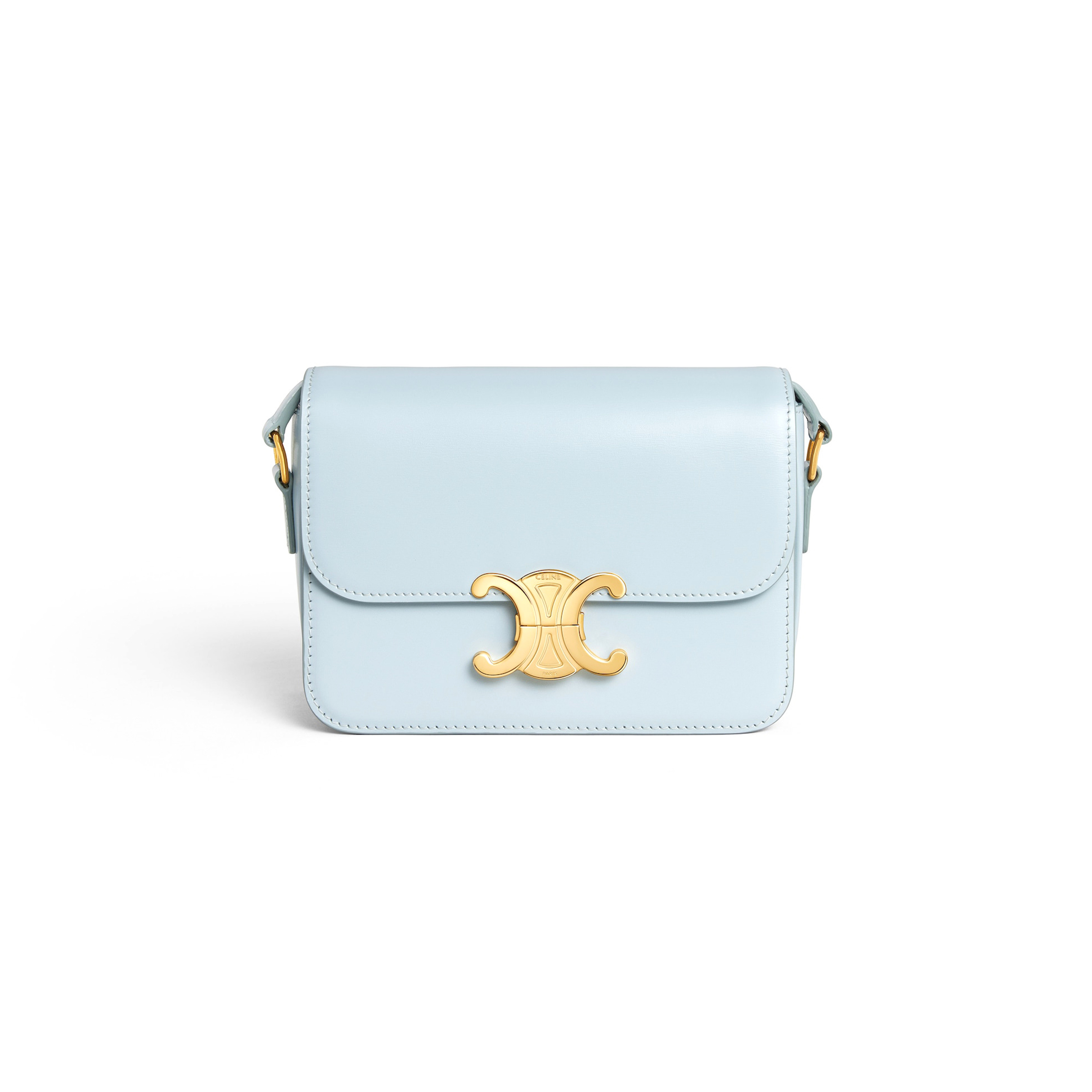 CELINE SMALL TEEN TRIOMPHE BAG IN SHINY CALFSKIN 188423BF4.07IC (18.5*14*6cm)